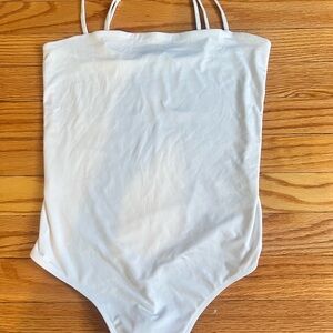 White Spaghetti Strap Bodysuit